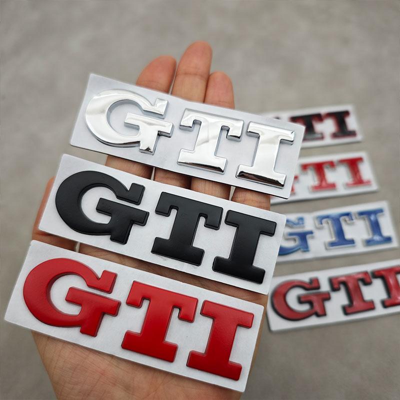Nuevo emblema GTI de metal 3D para Volkswagen VW (modelo 2026) para maletero trasero. Compatible con Volkswagen VW Golf 4, 5, 6, 7, 8, Polo, Jetta, Tiguan y Pass.