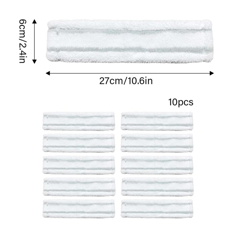 Pack of 10 Replacement Mop Cloths Easy to Install Steam Mop Pad Floor Cleaning Pad Mop Attachments Perfect for Steam Mop