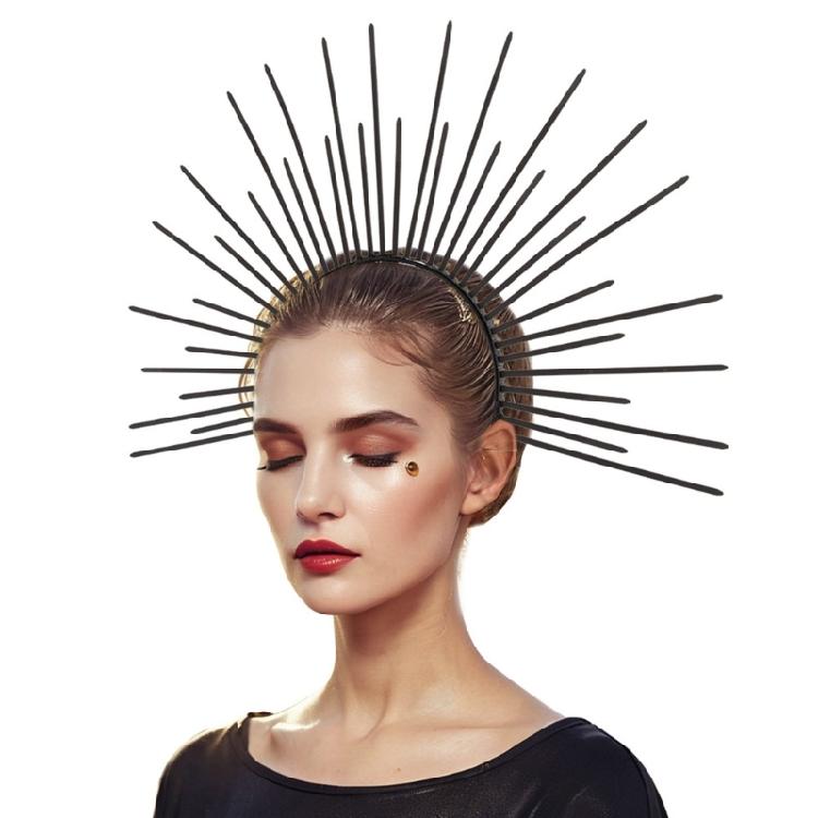 Opaska z Koronami Blasku na Głowę na Halloween Elegancka Opaska do Kostiumu Opaska na Wieczór Panieński Damska Opaska do Włosów