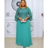 2023 Elegant Lace Chiffon Dress for African European Plus Size Women