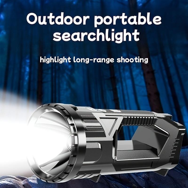 Long Distance Bright LED Flashlight, Portable Rechargeable Spotlight, Suitable for Camping, Hiking, Emergency Situations, Search and Rescue