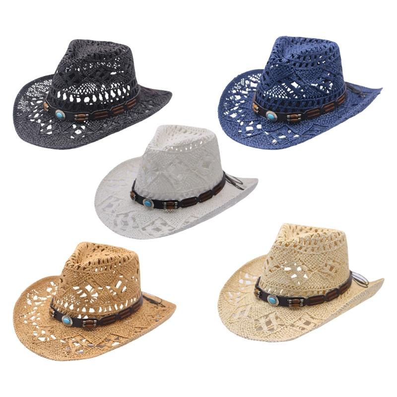 Elegant Straw Sun Hat With Wide Brims For Women Girl Beach Wear Outdoor Activity Breathable Handwoven Hollow Panama Hat