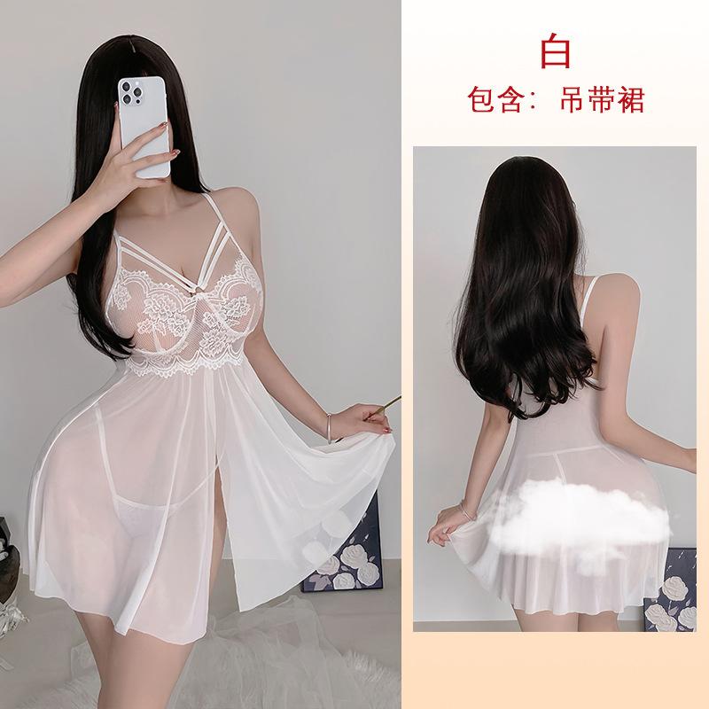 Mesh Sexy Nightgown for Women Summer Lace Patchwork Pure Desire Cami Loungewear 652 Flirty Lightweight Sleepwear Ideal for Summer Nights