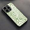 Green Texture Phone Case For IPhone 17 Pro Max 16 15 14 Pro Max 13 11 X Xs Xr 8 7Plus Glass Cover