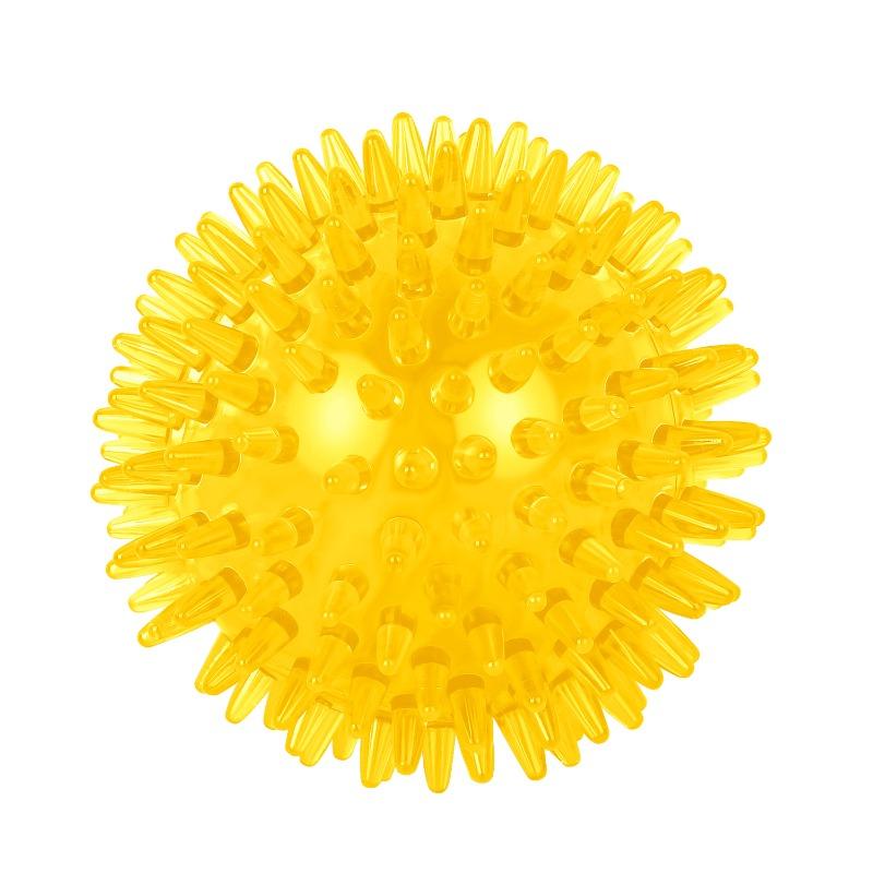 

Голосовой мяч с шипами, Игрушка для питомца для кусания, Эластичный интерактивный мяч для собаки mini 5.3cm. жёлтый