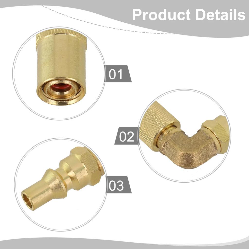 Camping 9/16 To 1/4 Connector Gas Quick Connector Easy To Carry Long-lasting Durability Quick Conversion Reliable Performance