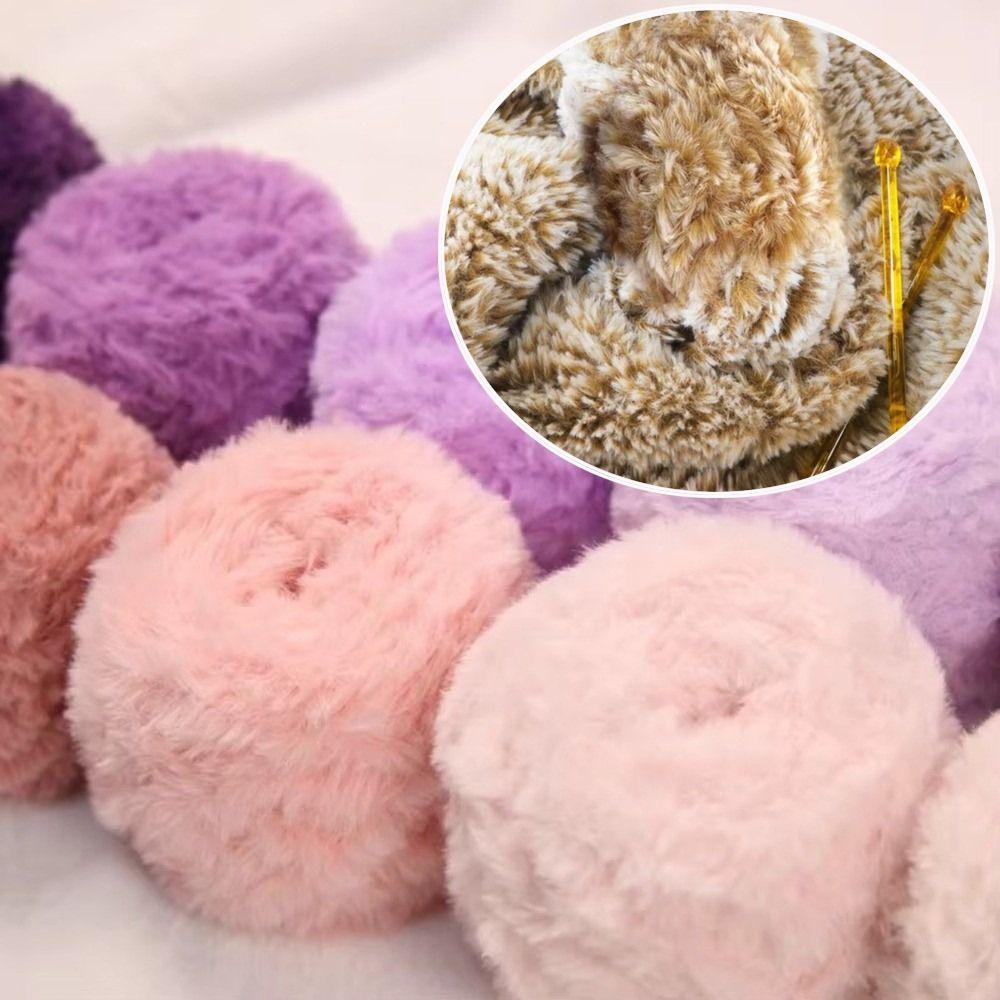 Comfortable Thread Long Haired Fur Yarn Soft Fluffy 100g Eyelash Yarn Handmade Imitation Rabbit Hair Crochet Yarn Blanket Making