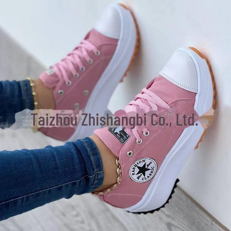 Damskie płócienne buty na grubej podeszwie 2022, Rozmiar 43 - Transgraniczny styl casual