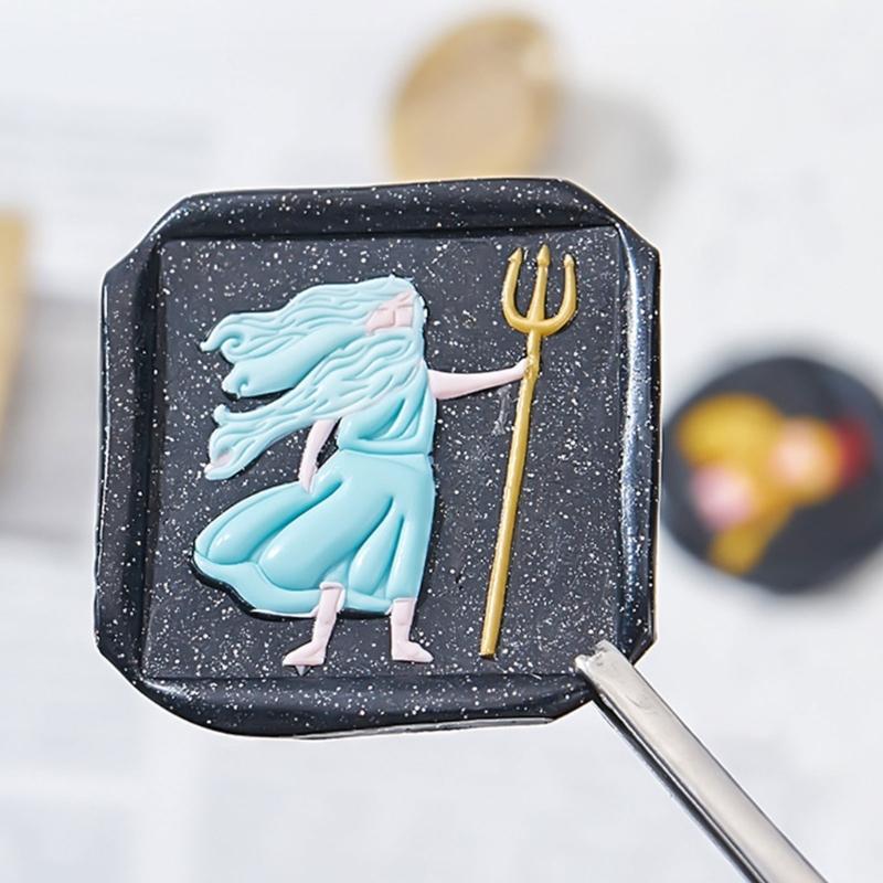 Fairy Pattern Wax Stamp Head, Waving Textured Wax Seal Stamp Head Replacement for Invitations Letter Envelope