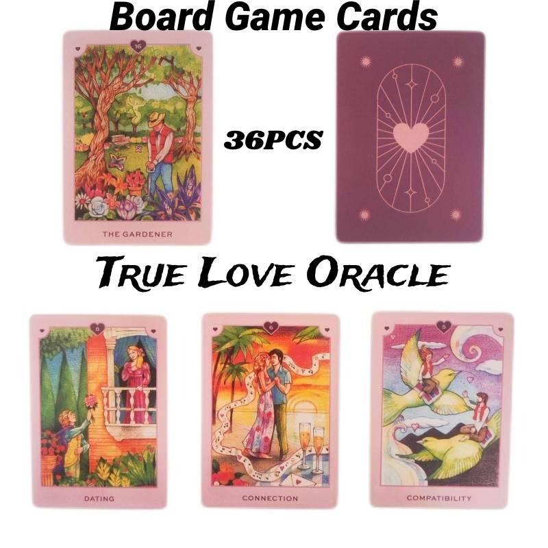 True Love Oracle English Card Set 36pcs Interactive Tabletop Game Mind-stimulating Copperplate Paper Material
