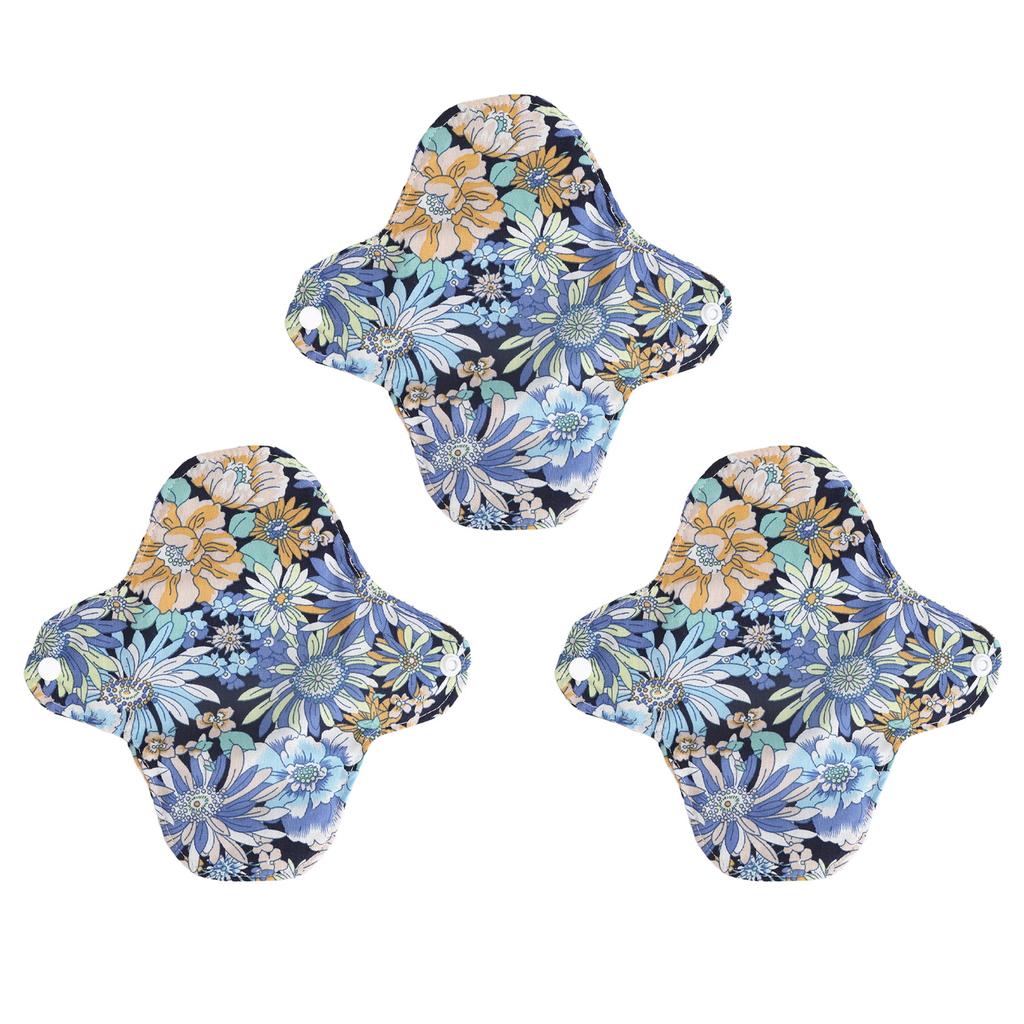 Washable Feminine Pads Leakage Proof Strong Absorbent Breathable Reusable Cotton Menstrual Pads 3pcs MSH007