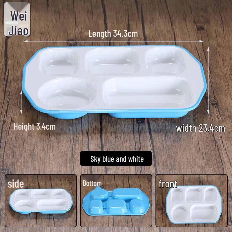 Melamine 5-Compartment Lunch Tray