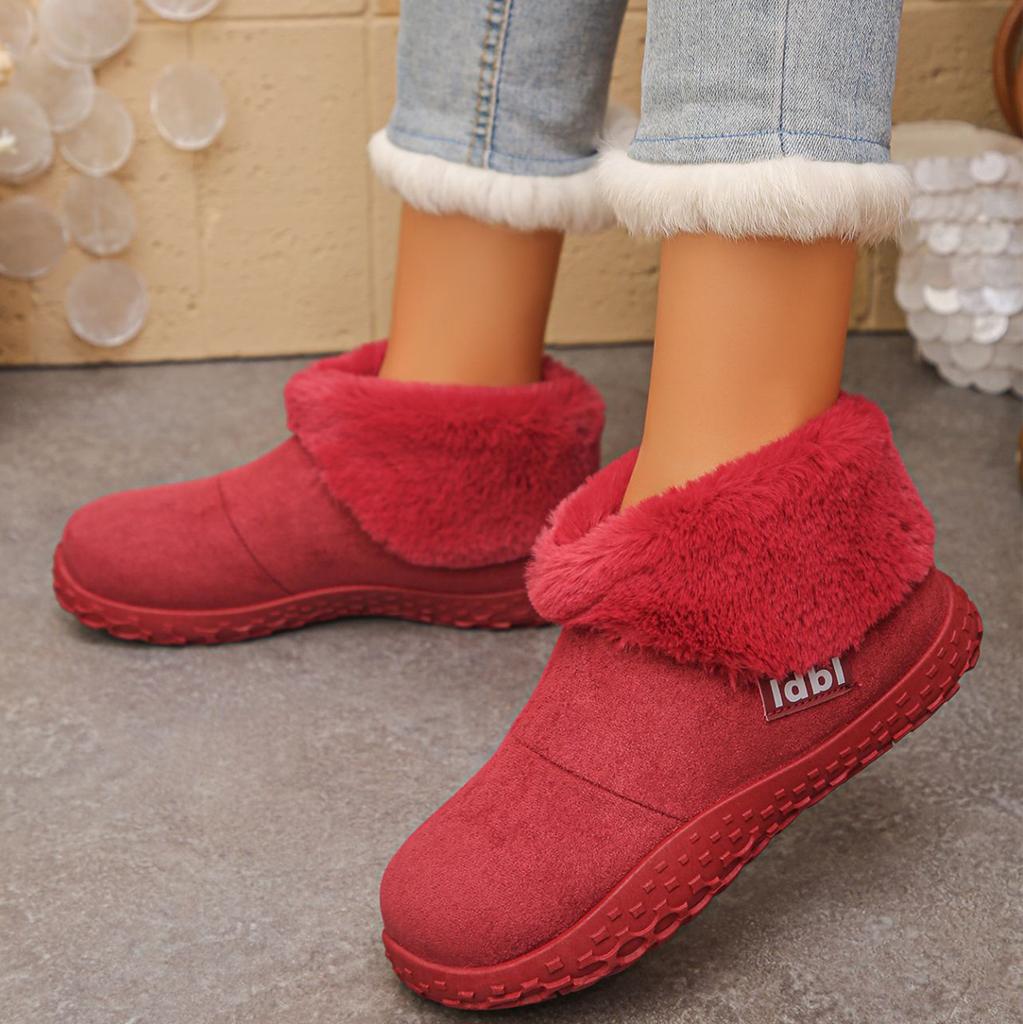 Women's -Lined -Trimmed Short Boots with Thick for Winter