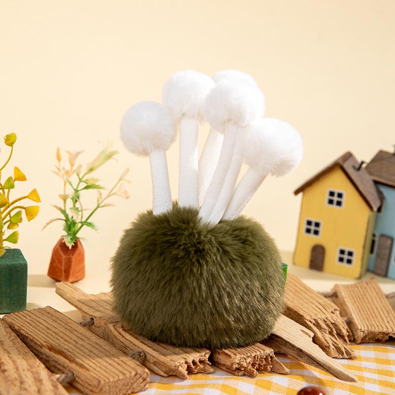 Creative Enoki Bamboo Fungus Plush Mushroom Toy | Wild Mushroom Doll Ornament for Children and Girls Gift