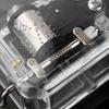 18 note acrylic clear music box Hand crank gurdy musical mechanism music box (edelweiss)