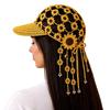 Sunflower Lattice Baseball Cap Breathable Hollow Out Adjustable Unisex Summer Sun Hat Floral Butterfly Yellow Orange Green