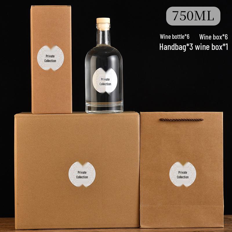 Transparent Frosted Empty Bottles for Vodka, Wine, Baijiu, and Homemade Fruit Liquor