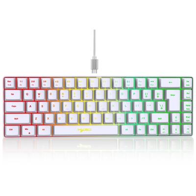 60% Gaming Keyboard, 68 Keys Small Compact USB Up Backlit Gaming Keyboard for Laptop Gamer