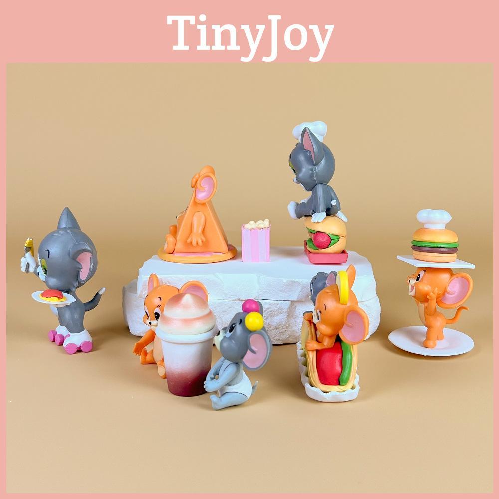 Tom And Jerry Cartoon Pvc Model With Hamburger Friesfor Design For Anime Fans