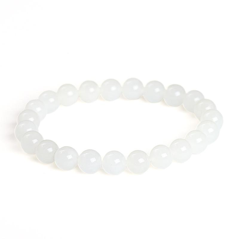 Jinde Jewelry Hetian White Jade Women's Beaded Bracelet Gift