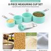 8-delige Maatbekers en Lepels Set Multifunctionele Maatlepel Kit Thee Koffie Poeder Vloeistof Maatbekers Keuken Gadgets Set