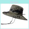 Camouflage Fishermans Hat Summer Outdoor Sun Protection With Wide Brim For Men