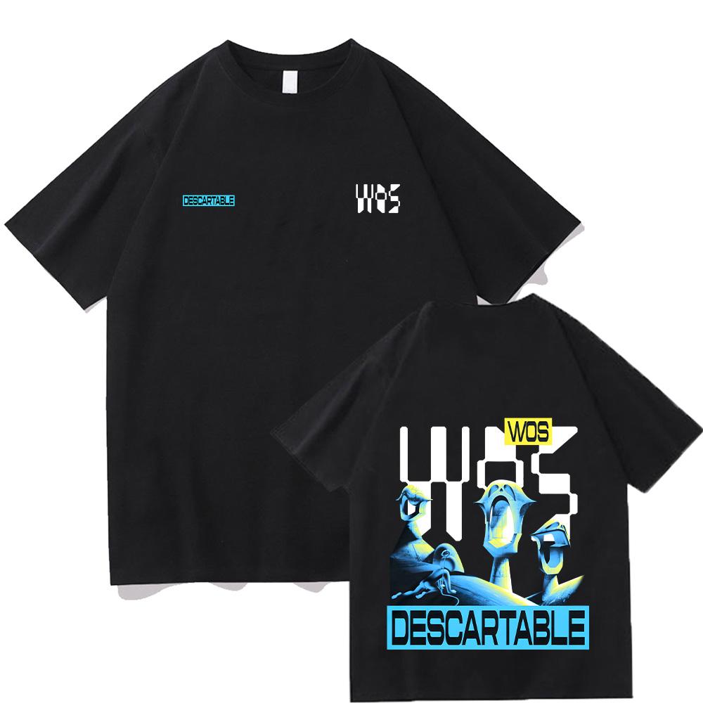 

Remera Descartable Wos DESCARTABLE Album Graphic T-shirt Women Men s Retro Fashion T Shirt Hip Hop Cotton Tees XS чёрный