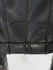 In Stock: Spring 2025 Celebrity Fashion Padded Shoulder Double-Breasted Short Motorcycle Leather Jacket