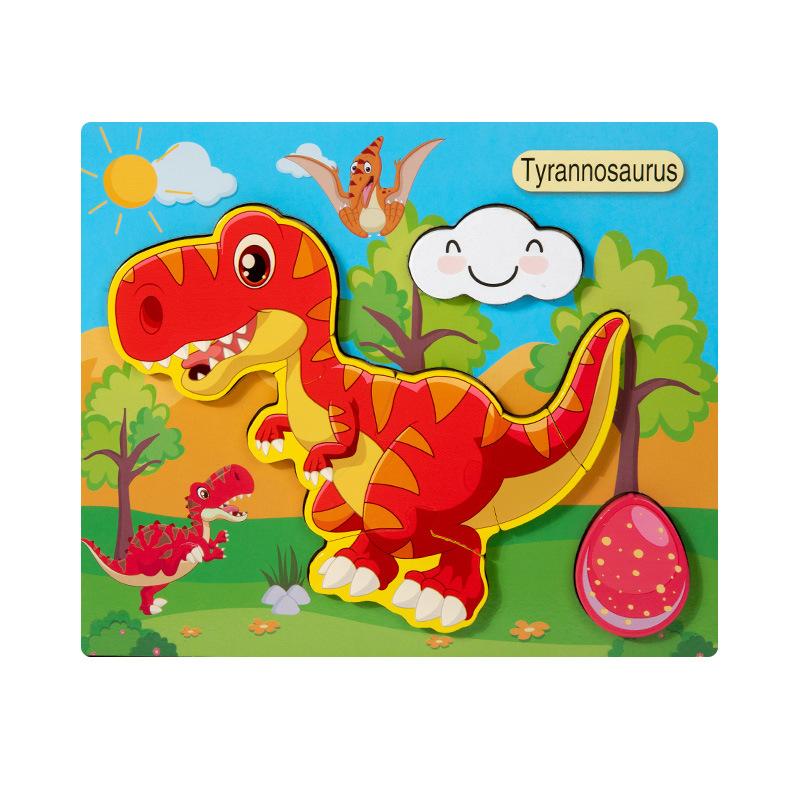 Kognitive 3D dreidimensionale Puzzle-Spielzeuge für Kinder 0-3 Jahre, frühpädagogische Lernpuzzle aus Holz