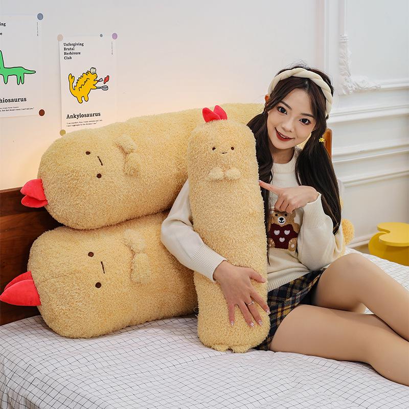 Tempura Shrimp Plush Pillow - Cute Long Dorm Bed Buddy