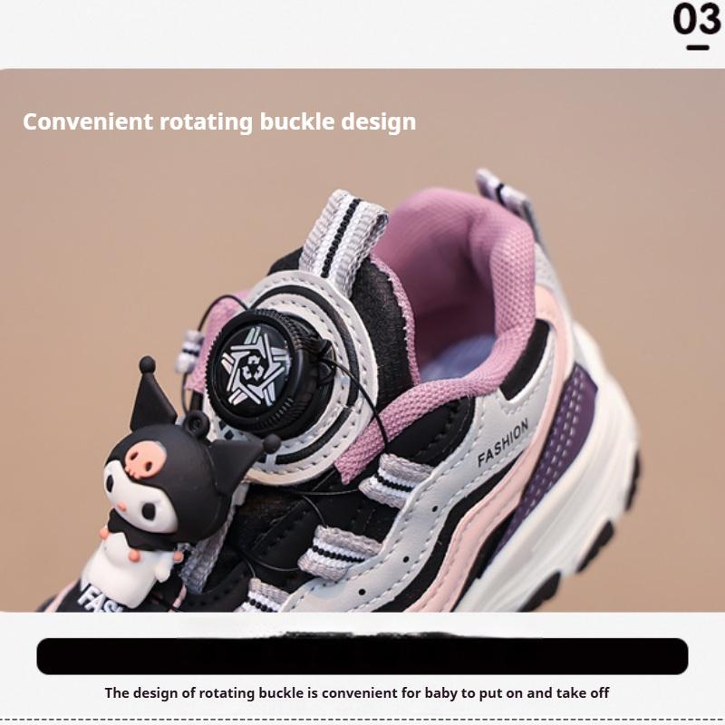 Spring and Autumn New Running Girls Fashionable Versatile Cartoon Comfortable Soft Sole Sports Shoes