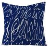New Blue Geometric Linen Pillowcase Home Sofa Pillowcase