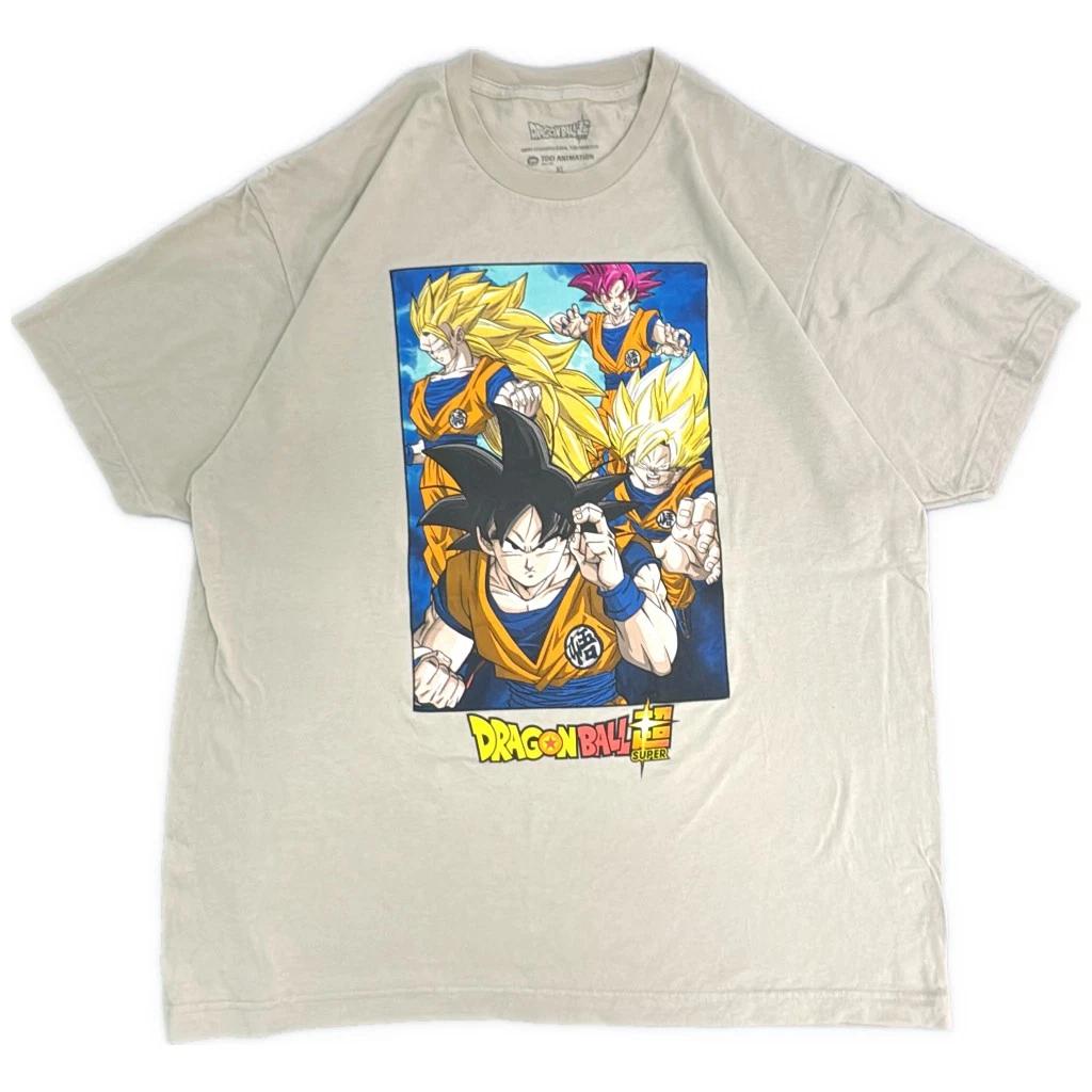 Dragon Ball Super Graphic Anime T-Shirt XL Beige Rare Tee 4XL