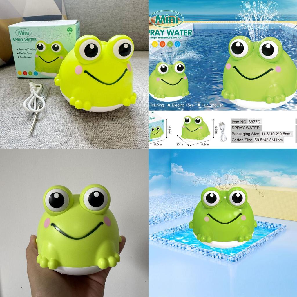 Electric Frog Water Sprayer Toy For Summer Bath And Pool Play