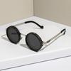 Round Sunglasses Black Finish ND Filters Polarized Lenses UV Protection Clarity Glasses Fashion Accessories