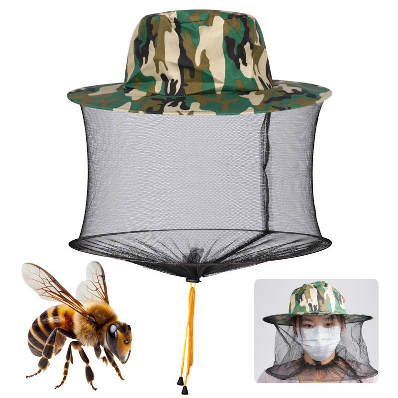 1pc Anti Bee Hat Protecting Beekeeper Hats Small Mesh Fishing Hat Sunscreen Hat Apiculture Supply Preventing Insect Tool