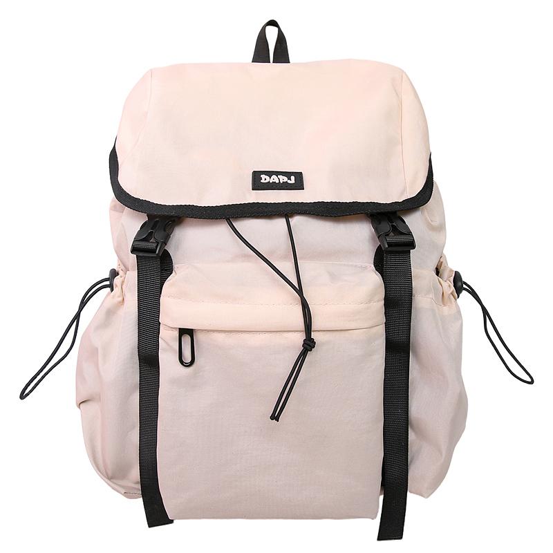 

Solid Color Women s Backpack Men s Lightweight Backpack Schoolbag for Junior High School Students рожевий