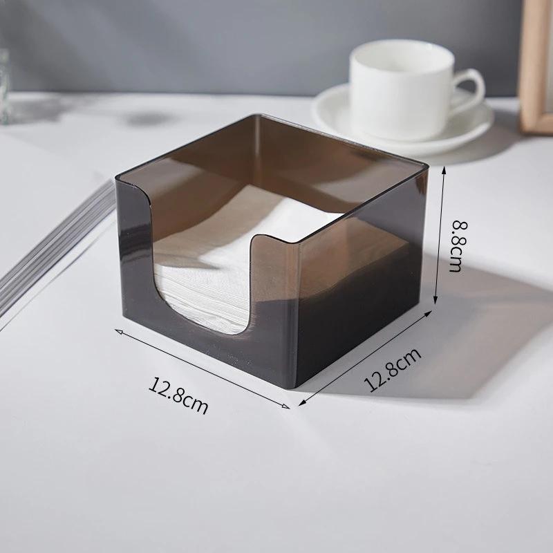 Quadratische Minimalistische Taschentuch-Aufbewahrungsbox, Acryl-Taschentuch-Aufbewahrungswerkzeug für Zuhause Wohnzimmer