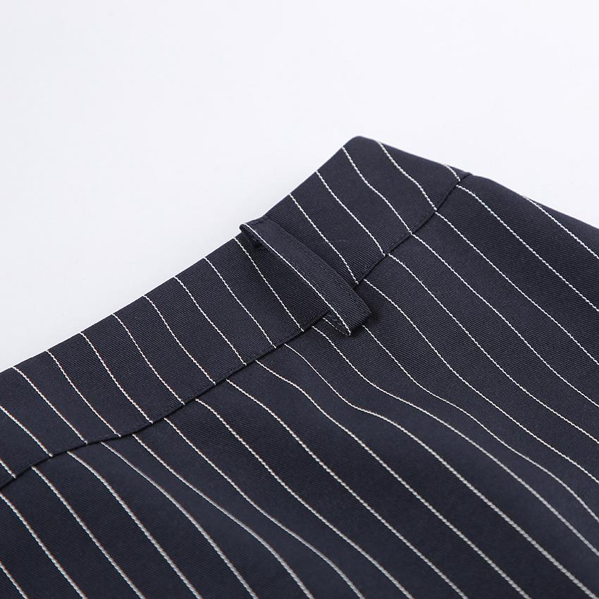 Spring 2026 Striped Halterneck Slim-Waisted Two-Piece Suit: Top & Skirt