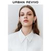 UR Women's Lapel Pocket Waist Short Sleeve Dress