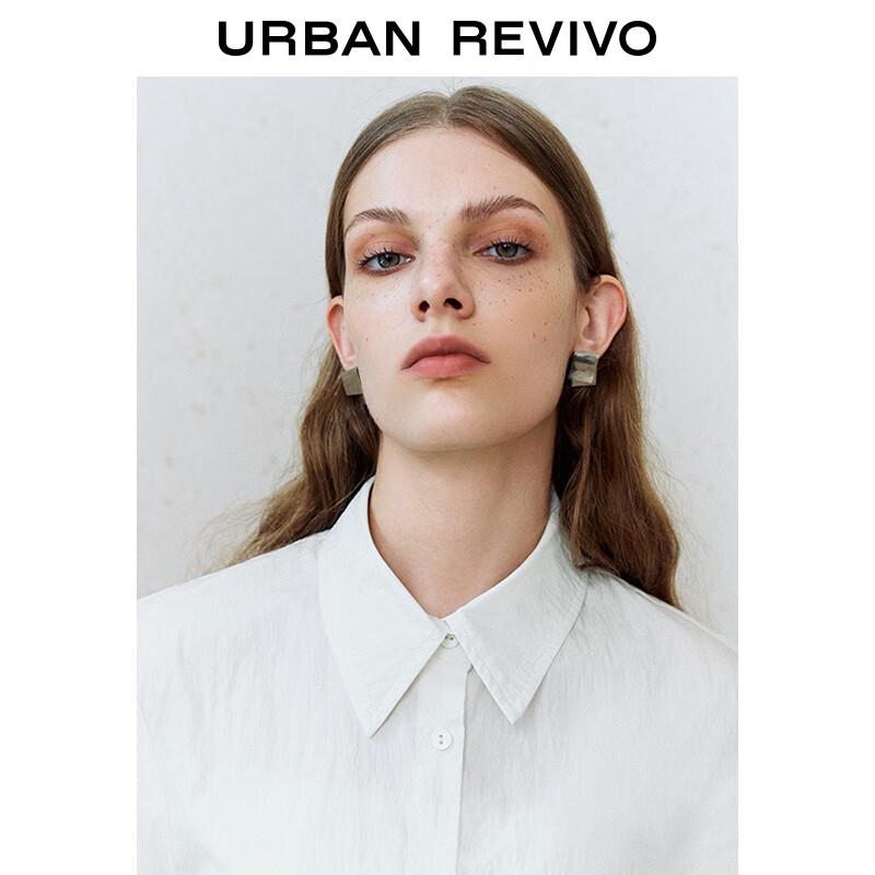 UR Women's Lapel Pocket Waist Short Sleeve Dress