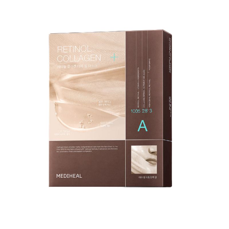 Mediheal Retinol Collagen Derma Seal Gel Mask Firming Nourishing Hydrogel Mask 10 Sheets 1