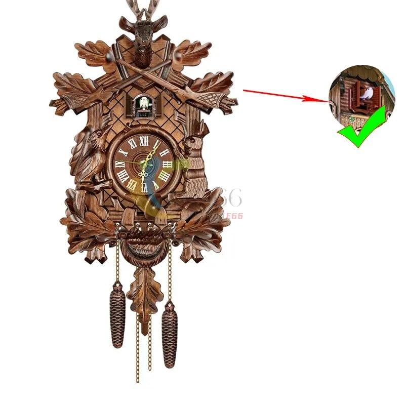 

Часы с кукушкой для гостиной, настенные часы, ремесленные, винтажные, деревянные, с кукушкой, для дома на дереве, будильник, часы Saati для спальни, офиса