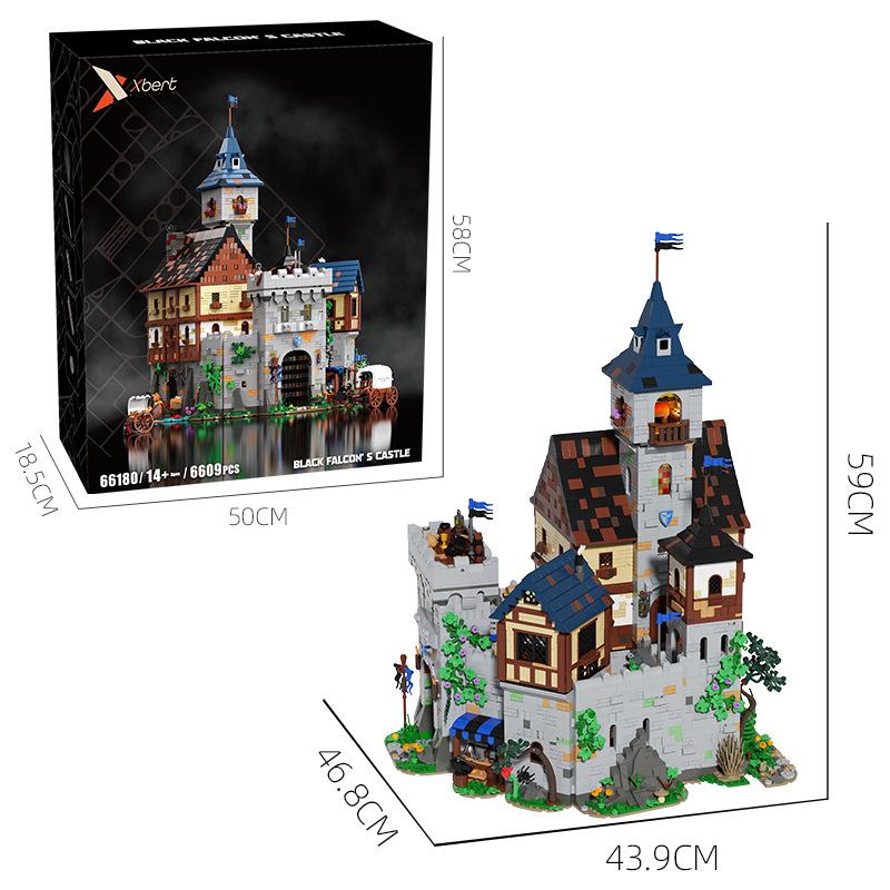 ZhuanYue Black Eagle Castle Model: High-Difficulty Educational Building Blocks Toy for Collection and Display