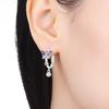 MISEFF S925 Silver Earring Exquisite Elegant Purple Butterfly Earring Original Fashion Jewelry Birthday Gift For Women