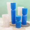 New Rotary Stripe Cylindrical Candle Silicone Mold Ribbed Aesthetic Twist Swirl Silicone Mould Geometric Striped Soy Wax Mold