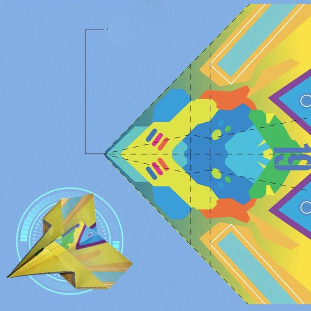 Montessori Handmade Colored Paper Set Versatile Paper Aircraft Toy  Parent-child interaction