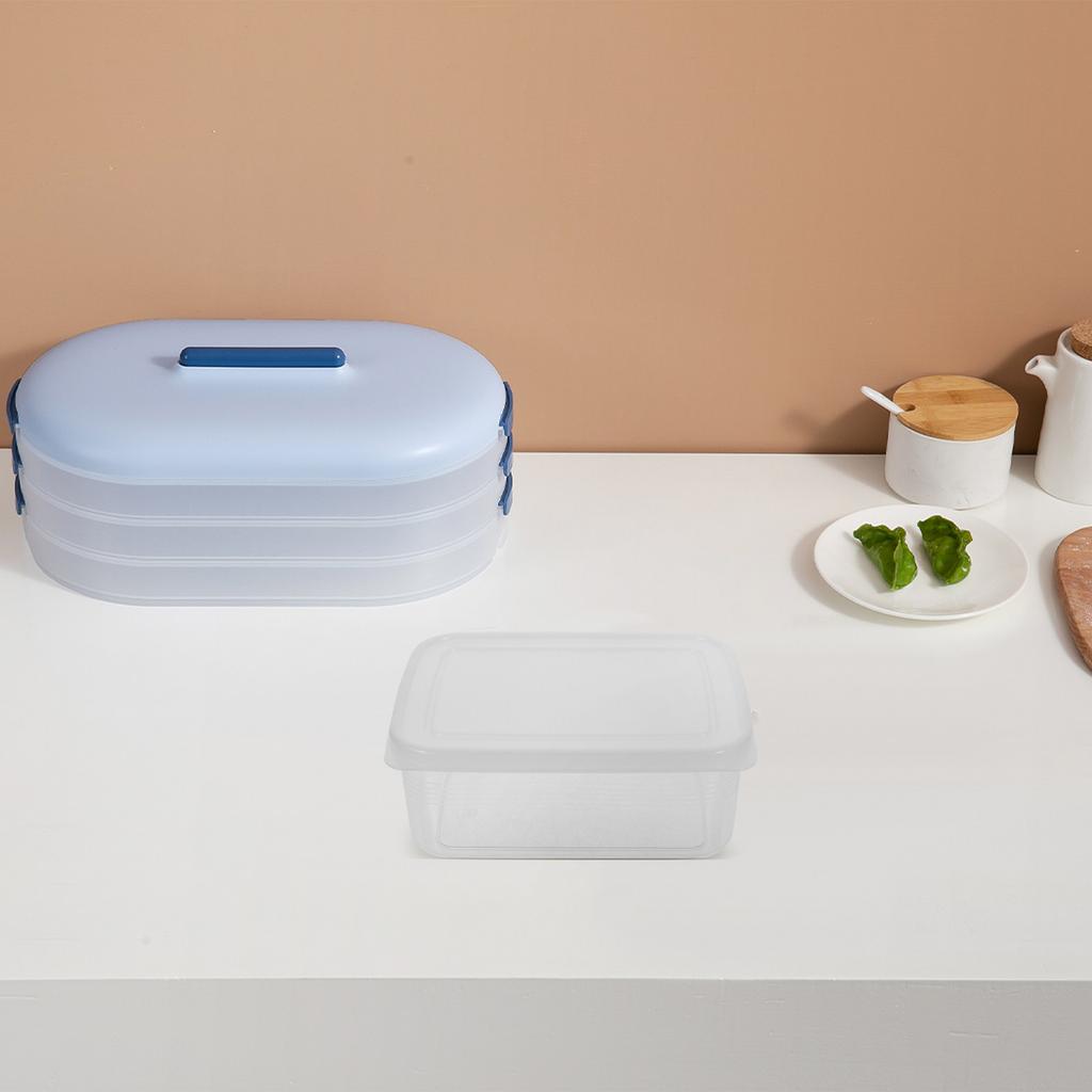 Reusable Food Storage Container with Lid Fresh Keeping Box for Sandwiches Snacks Fruits Salads Bento Holder Lunch Box Portable