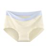 Modal 10A Antibacterial Seamless Mid-Waist Women's Panties - Extra Long Crotch, Breathable, Soft, Skin-Friendly Triangle Design for Summer.