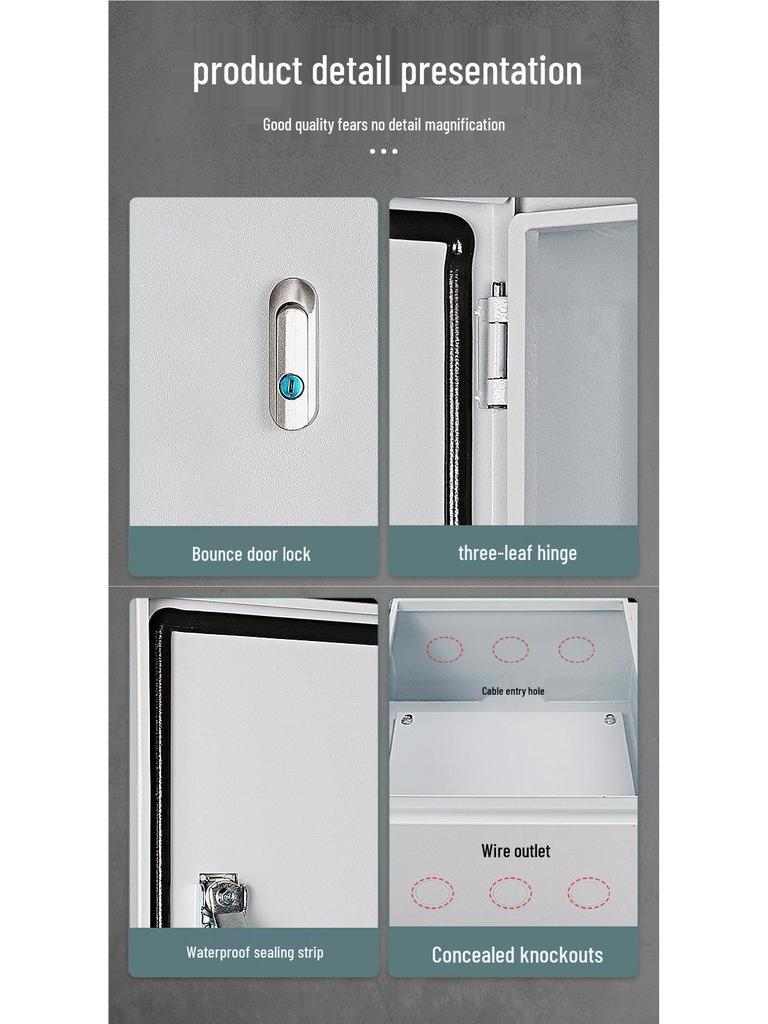 Custom Surface Mount Electrical Control Box - Thickened, Horizontal, for Household Wiring